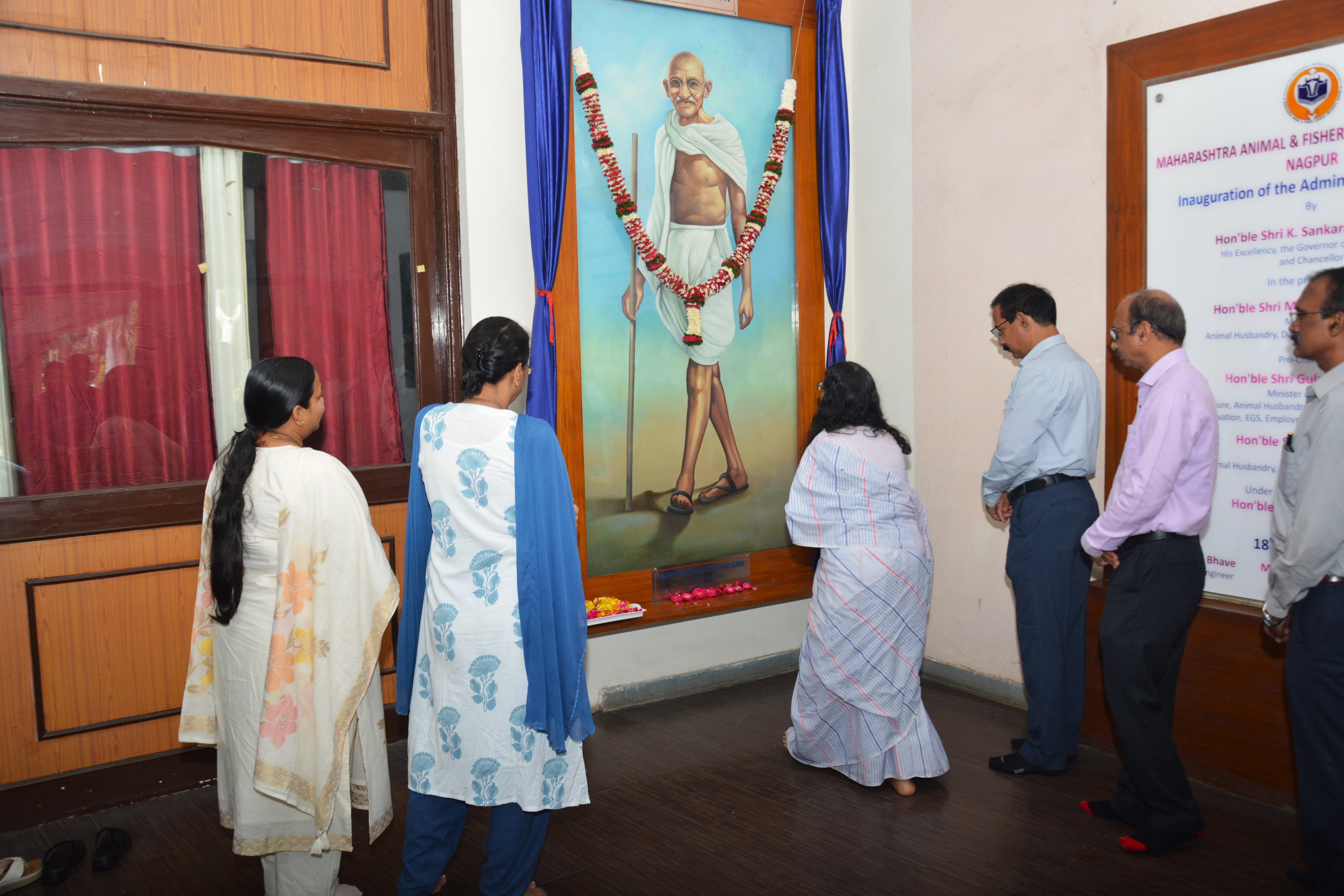  Mahatma Gandhi and Lal Bahaddur Shastry jayanti celebration at MAFSU, h.q (6).jpg